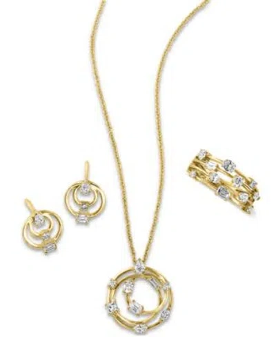 Effy Collection Effy Diamond Multi Cut Multi Circle Earrings Necklace Ring Collection In 14k Gold In Yellow Gold