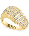 Effy Collection Effy Diamond Multi-row Statement Ring (5/8 Ct. T.w.) In 14k Yellow Gold