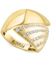 Effy Collection Effy Diamond Multirow Bypass Statement Ring (5/8 Ct. T.w.) In 14k Gold In Yellow Gol