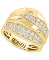 Effy Collection Effy Diamond Multirow Wide Statement Ring (1-1/20 Ct. T.w.) In 14k Gold