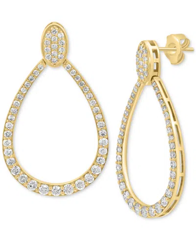 Effy Collection Effy Diamond Open Teardrop Drop Earrings (1-1/20 Ct. T.w.) In 14k Gold