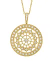 Effy Collection Effy Diamond Openwork Circle 18" Pendant Necklace (1/2 Ct. T.w.) In 14k Gold In Gold