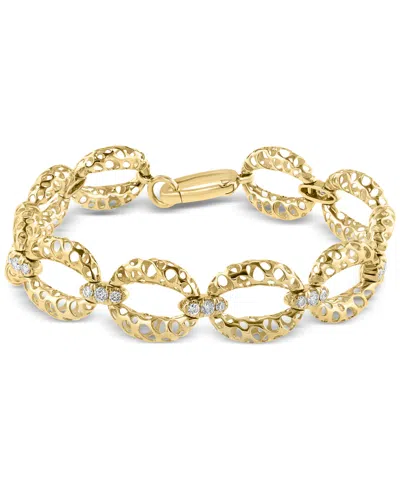 Effy Collection Effy Diamond Openwork Large Link Bracelet (1 Ct. T.w.) In 14k Gold In Yellow Gol