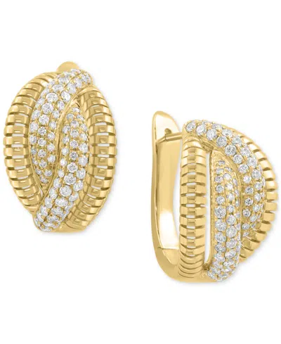 Effy Collection Effy Diamond Pave Abstract Statement Earrings (1-1/10 Ct. T.w.) In 14k Gold