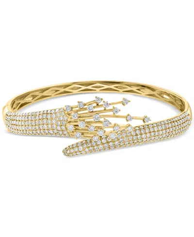 Effy Collection Effy Diamond Pave Flared Bangle Bracelet (4-1/8 Ct. T.w.) In 14k Gold In Yellow Gol