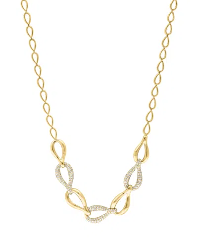 Effy Collection Effy Diamond Pave Link 18" Collar Necklace (2-1/8 Ct. T.w.) In 14k Gold In Yellow Gol
