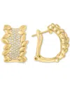 Effy Collection Effy Diamond Pave Vine Inspired Huggie Hoop Earrings (1/2 Ct. T.w.) In 14k Gold In Gold