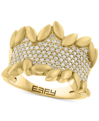Effy Collection Effy Diamond Pave Vine-inspired Wide Ring (1/2 Ct. T.w.) In 14k Gold