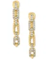 Effy Collection Effy Diamond Rope Chain Link Hoop Earrings (3/8 Ct. T.w.) In 14k Gold In Gold