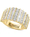 Effy Collection Effy Diamond Round & Baguette Multirow Statement Ring (1-7/8 Ct. T.w.) In 14k Gold In Gold