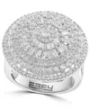 Effy Collection Effy Diamond Round & Baguette Sunburst Cluster Statement Ring (1-1/2 Ct. T.w.) In 14k White Gold