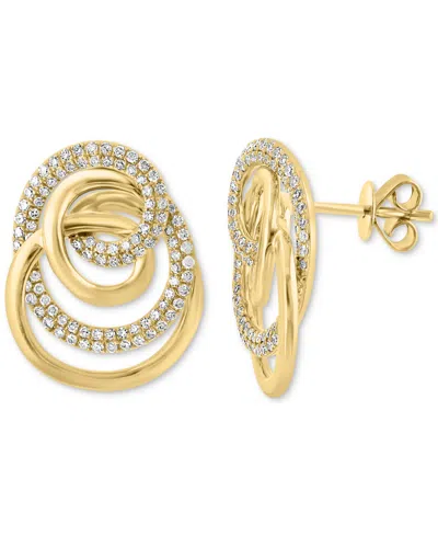 Effy Collection Effy Diamond Sculptural Drop Earrings (5/8 Ct. T.w.) In 14k Gold In Yellow Gol