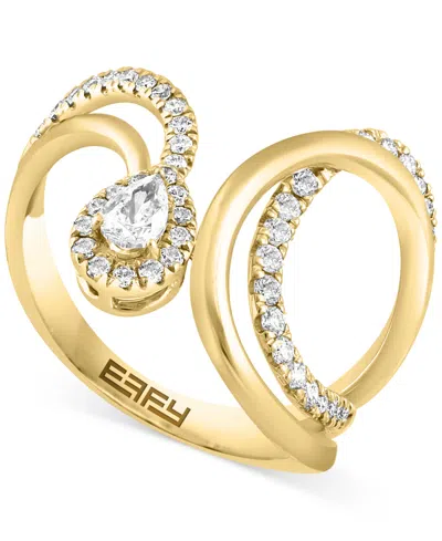 Effy Collection Effy Diamond Sculptural Ring (5/8 Ct. T.w.) In 14k Gold In Yellow Gol