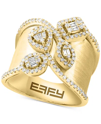 Effy Collection Effy Diamond Statement Band Ring (1/2 Ct. T.w.) In 14k Gold In Yellow Gol