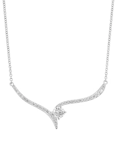 Effy Collection Effy Diamond Swirl 18" Collar Necklace (5/8 Ct. T.w.) In 14k White Gold