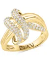 Effy Collection Effy Diamond Swirl Multirow Statement Ring (5/8 Ct. T.w.) In 14k Gold In Yellow Gold