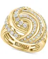 Effy Collection Effy Diamond Swirling Cluster Statement Ring (1 Ct. T.w.) In 14k Gold In Yellow Gold