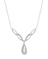Effy Collection Effy Diamond Teardrop Fancy 17" Collar Necklace (2-1/5 Ct. T.w.) In 14k White Gold In White Gold