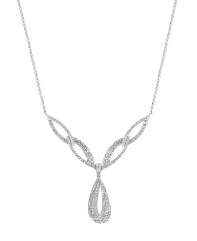 Effy Collection Effy Diamond Teardrop Fancy 17" Collar Necklace (2-1/5 Ct. T.w.) In 14k White Gold