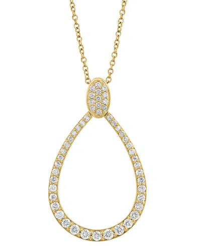 Effy Collection Effy Diamond Teardrop Pendant Necklace (3/4 Ct. T.w.) In 14k Gold, 17" + 1" Extender