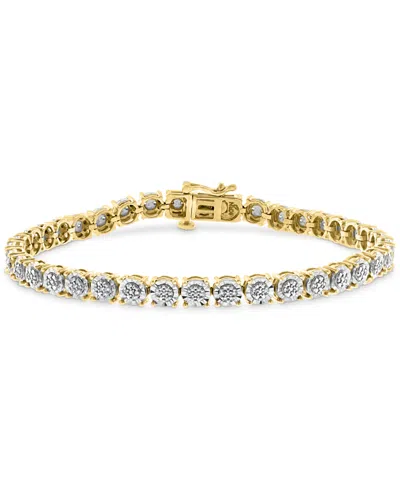 Effy Collection Effy Diamond Tennis Bracelet (1/4 Ct. T.w.) In Gold Over Sterling Silver