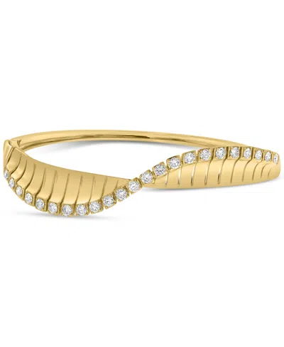 Effy Collection Effy Diamond Wave Bangle Bracelet (1-1/4 Ct. T.w.) In 14k Gold In Yellow Gold