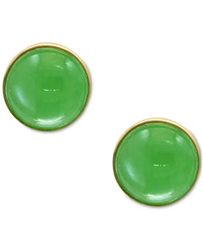 Effy Collection Effy Dyed Jade Stud Earrings In 14k Yellow Gold