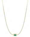 Effy Collection Effy Emerald (1/2 Ct. T.w.) & Diamond (1-5/8 Ct. T.w.) Fancy Pendant Necklace In 14k Gold, 18" + 1" In Emerald