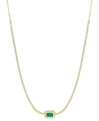 Effy Collection Effy Emerald (1/2 Ct. T.w.) & Diamond (1-5/8 Ct. T.w.) Fancy Pendant Necklace In 14k Gold, 18" + 1"