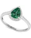 Effy Collection Effy Emerald (7/8 Ct. T.w.) & Diamond (1/6 Ct. T.w.) Ring In 14k Gold (also Available In 14k White G In Silver