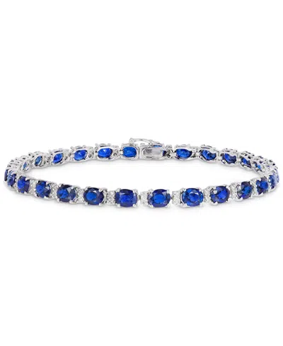 Effy Collection Effy Emerald (9-1/3 Ct. T.w.) And Diamond (1/4 Ct. T.w.) Tennis Bracelet In 14k Gold (also Available In Sapphire (white Gold)