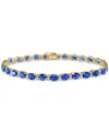 Effy Collection Effy Emerald (9-1/3 Ct. T.w.) And Diamond (1/4 Ct. T.w.) Tennis Bracelet In 14k Gold (also Available In Sapphire (yellow Gold)