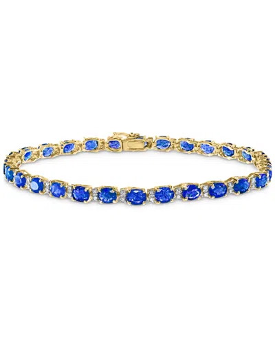 Effy Collection Effy Emerald (9-1/3 Ct. T.w.) And Diamond (1/4 Ct. T.w.) Tennis Bracelet In 14k Gold (also Available In Sapphire (yellow Gold)