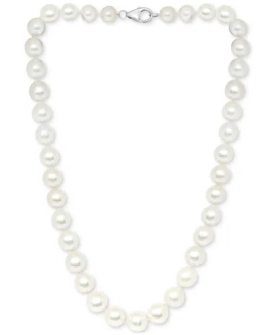 Effy Collection Effy Freshwater Pearl (8-10mm) Strand 18" Collar Necklace In Silver