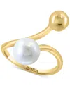 EFFY COLLECTION EFFY FRESHWATER PEARL (8MM) ABSTRACT STATEMENT RING IN 14K GOLD