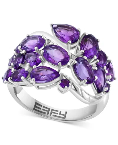 Effy Collection Effy Garnet Mixed Cut Cluster Ring (5-1/2 Ct. T.w.) In Sterling Silver (also In Amethyst)