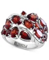 Effy Collection Effy Garnet Mixed Cut Cluster Ring (5-1/2 Ct. T.w.) In Sterling Silver (also In Amethyst) In Garnet
