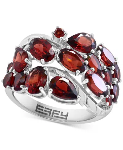 Effy Collection Effy Garnet Mixed Cut Cluster Ring (5-1/2 Ct. T.w.) In Sterling Silver (also In Amethyst)