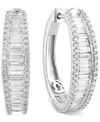 Effy Collection Effy Lab Grown Diamond Baguette & Round Hoop Earrings (2-3/8 Ct. T.w.) In 14k White Or Yellow Gold In White Gold