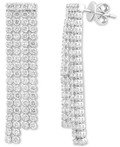 Effy Collection Effy Lab Grown Diamond Chain Drop Earrings (2-3/4 Ct. T.w.) In 14k White Gold