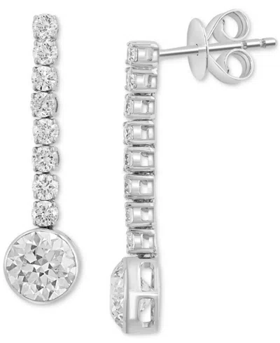 Effy Collection Effy Lab Grown Diamond Dangle Drop Earrings (2-5/8 Ct. T.w.) In 14k White Gold