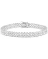 Effy Collection Effy Lab Grown Diamond Double Row Bracelet (6-1/20 Ct. T.w.) In 14k White Gold (also In Yellow Gold) In Gold