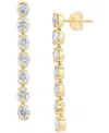 Effy Collection Effy Lab Grown Diamond Linear Drop Earrings (3-3/8 Ct. T.w.) In 14k Gold