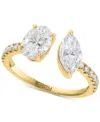 Effy Collection Effy Lab Grown Diamond Mixed-cut Cuff Ring (1-7/8 Ct. T.w.) In 14k Gold In Yellow Gold