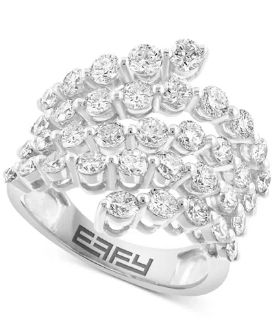 Effy Collection Effy Lab Grown Diamond Openwork Cluster Statement Ring (2-3/4 Ct. T.w.) In 14k White Gold