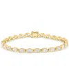 Effy Collection Effy Lab Grown Diamond Oval Bezel Tennis Bracelet (4-7/8 Ct. T.w.) In 14k Gold In Gold