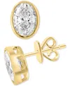 Effy Collection Effy Lab Grown Diamond Oval Stud Earrings (2 Ct. T.w.) In 14k Gold In Yellow Gold