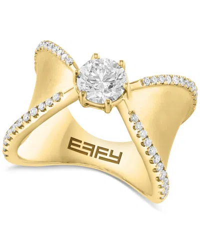 Effy Collection Effy Lab Grown Diamond Ring (1-3/8 Ct. T.w.) In 14k Gold In Yellow Gold