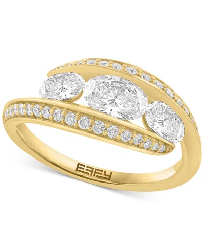 Effy Collection Effy Lab Grown Diamond Ring (1-3/8 Ct. T.w.) In 14k Yellow Gold