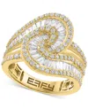 Effy Collection Effy Lab Grown Diamond Statement Ring (1-3/8 Ct. T.w.) In 14k Yellow Gold In Gold